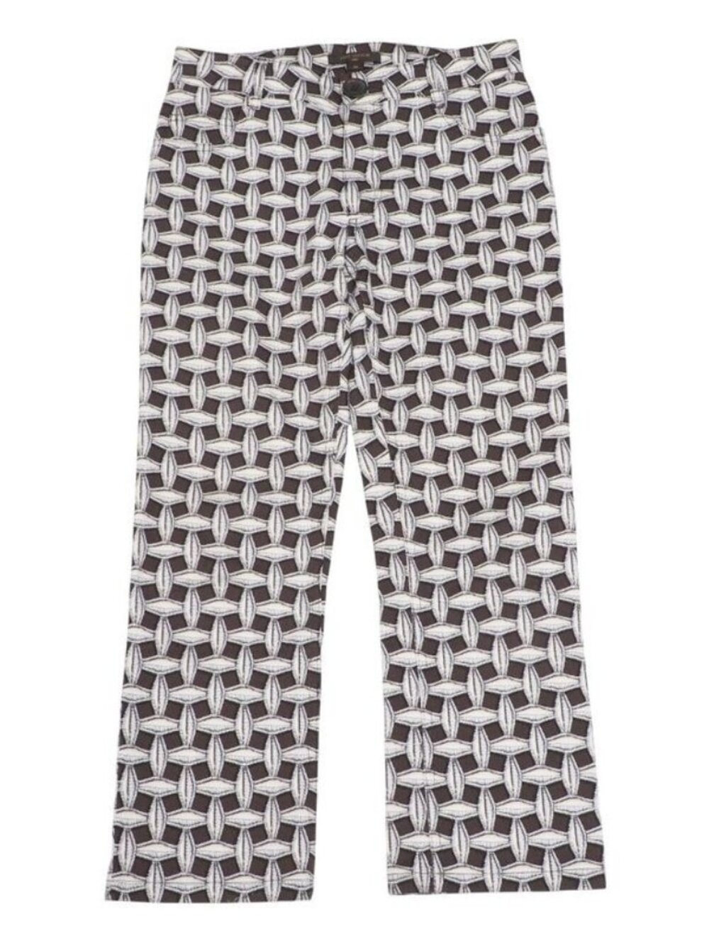 Louis Vuitton Pants Size 34 all Over Patterned Straight Stretch Cropped